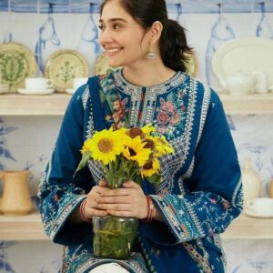 3 Pcs Women’s Unstitched Embroidered Suit