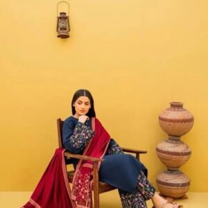3 Pcs Women’s Unstitched Embroidered Suit