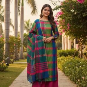 3 Pcs Women’s Unstitched Embroidered Suit