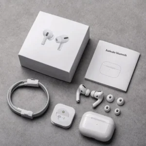 White Wireless Airpods with Active Noise Cancellation – Get 2 Pcs Thumb Sleeve Free