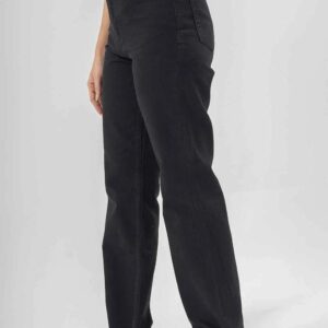 High Waist Black Denim Pants for a Chic