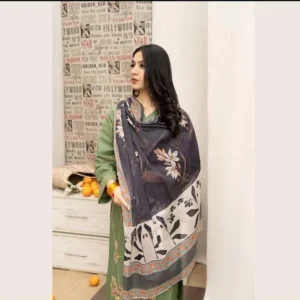 3 Pcs Women’s Unstitched Embroidered Suit