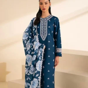 3 Pcs Women’s Unstitched Embroidered Suit