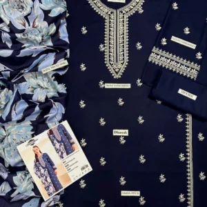 3 Pcs Women’s Unstitched Embroidered Suit