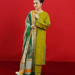 3 Pcs Women’s Unstitched Embroidered Suit
