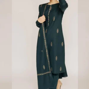 3 Pcs Women’s Unstitched Embroidered Suit