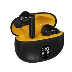 Wireless Earbuds with LED Display – High-Quality True Stereo Headphones Yellow