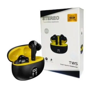 Wireless Earbuds with LED Display – High-Quality True Stereo Headphones Yellow