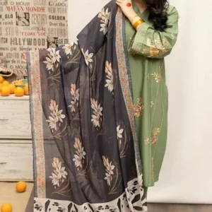 3 Pcs Women’s Unstitched Embroidered Suit