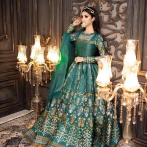 3 Pcs Women’s Stitched Fancy Katan Silk Printed Maxi