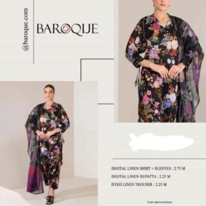 3 Pcs Women’s Unstitched Digital Print Suit