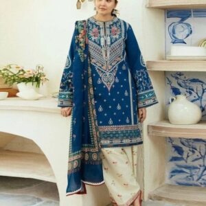 3 Pcs Women’s Unstitched Embroidered Suit