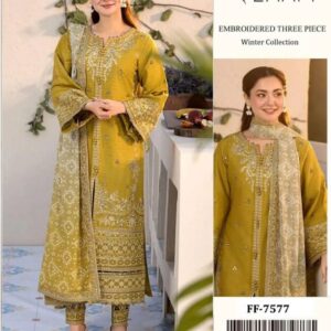 3 Pcs Women’s Unstitched Embroidered Suit