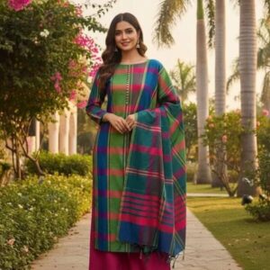 3 Pcs Women’s Unstitched Embroidered Suit