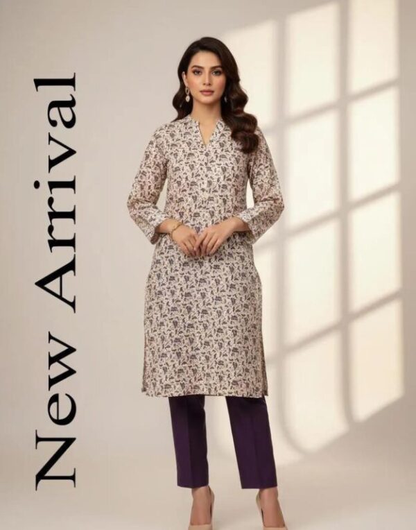 2 Pcs Women's Unstitched Printed Suit