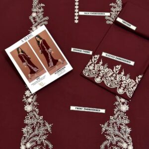 2 Pcs Women’s Unstitched Embroidered Suit