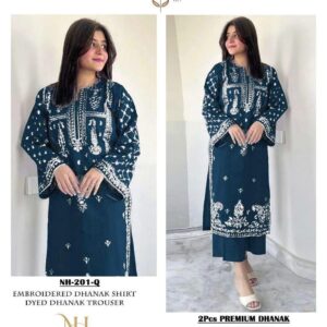 2 Pcs Women’s Unstitched Embroidered Suit