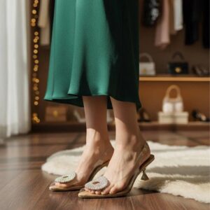 Stylish Women’s Leather Heels – Fancy Design – Available in 6 Sizes