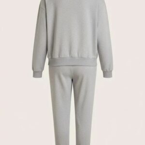 2 Pcs Women’s Stitched Polyester Fleece Printed Tracksuit