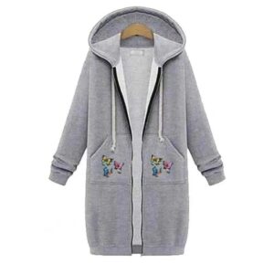Women’s Extra-Long Zipper Hoodie