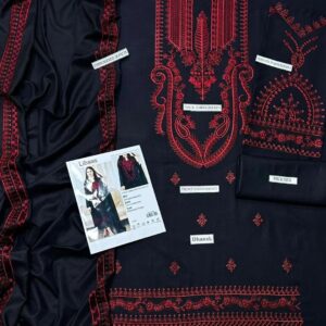 3 Pcs Women’s Unstitched Embroidered Suit