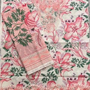 3 Pcs Women’s Unstitched Printed Suit