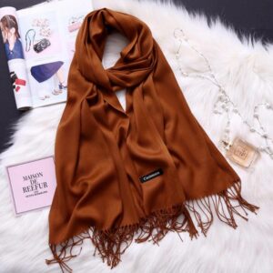 1 Pc Women’s Woolen Plain Shawl