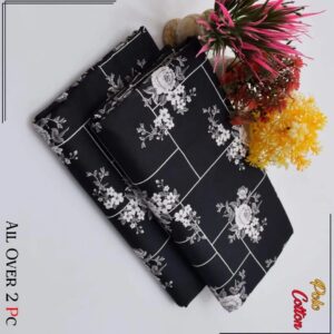 2 Pcs Women’s Unstitched Printed Suit