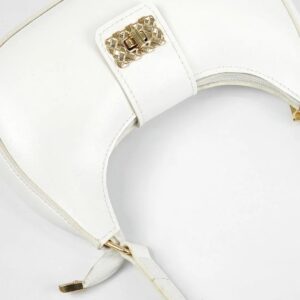 Girl’s PU Leather Plain Shoulder Bag Moon shape bag