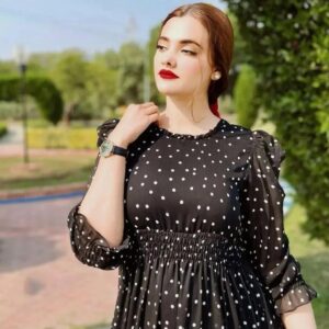 1 Pc Women’s Stitched Chiffon Printed Maxi