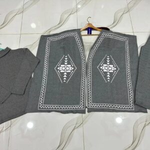 3 Pcs Women’s Stitched Fleece Printed Tracksuit