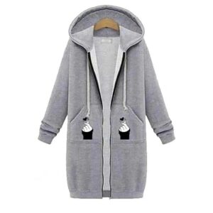 Women’s Extra-Long Zipper Hoodie
