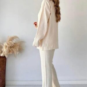 Winter Arrival Zipper Highneck Dropshoulder Track Suit 2PCs