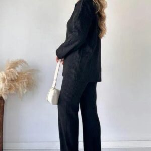 Winter Arrival Zipper Highneck Dropshoulder Track Suit 2PCs