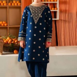 3 Pcs Girl’s Dhanak Embroidered Unstitched Suit