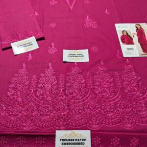 2 Pcs Women’s Unstitched Chikankari Embroidered Suit