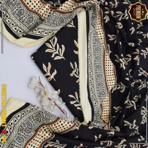 2 Pcs Women’s Unstitched Printed winter Suit