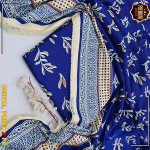 2 Pcs Women’s Unstitched Printed winter Suit