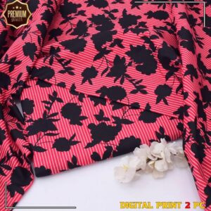 2 Pcs Women’s Unstitched Printed winter Suit