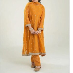 3 Pcs Girl’s Dhanak Embroidered Unstitched Suit