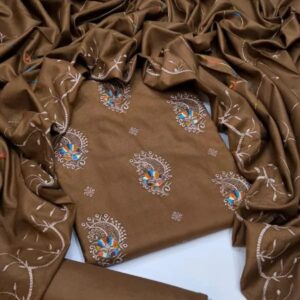 3 Pcs Women’s Unstitched Embroidered Suit