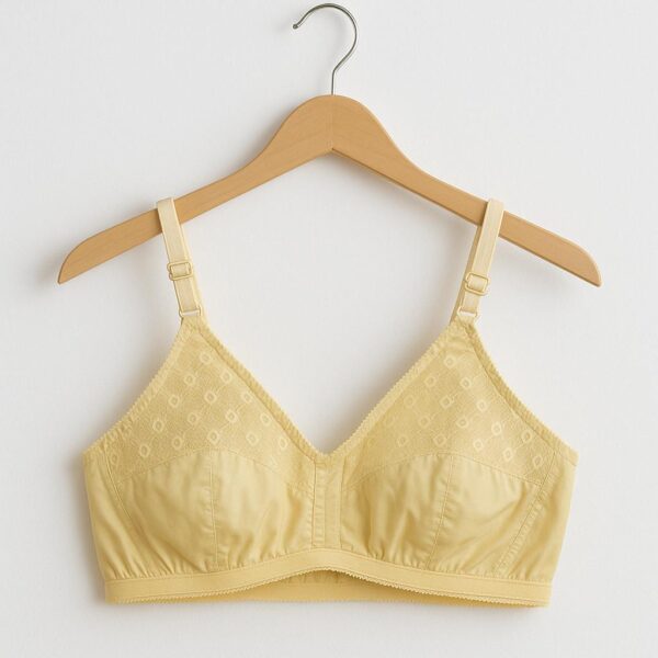 Comfortable Cotton Embroidered Non-Padded Bra - Available in 6 Sizes