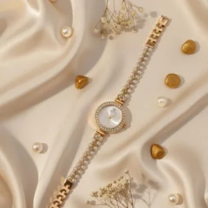 Stylish Women’s Quartz Watch with Chain Strap – 1 Pc
