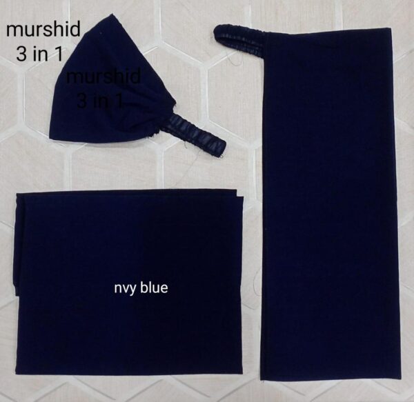 Elegant Chiffon Hijab Set - 3 Pcs in Assorted Colors