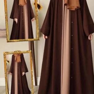 Classic Georgette Full Abaya for Women with Collar – 1 Pc