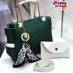 Women’s Rexine Hand Bag Set – 2 Pcs – Stylish & Functional