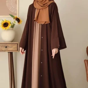 Georgette Plain Full Abaya with Stoller