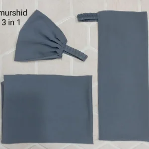 3 Pcs Chiffon Plain Hijab Set