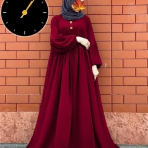 Georgette Plain Maxi Abaya with Stroller