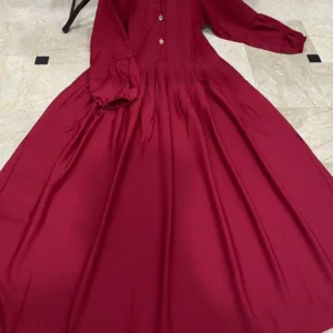 Georgette Plain Maxi Abaya with Stroller